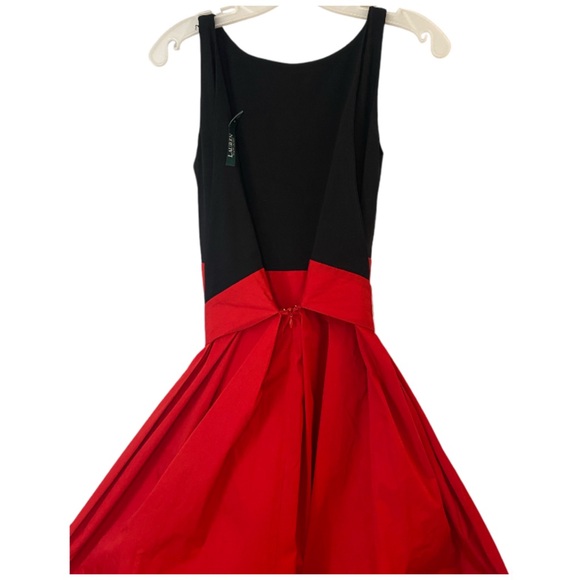 Lauren Ralph Lauren Runway Taffeta Ball Gown Dress Red Black With Pockets Size 6 - Picture 7 of 9